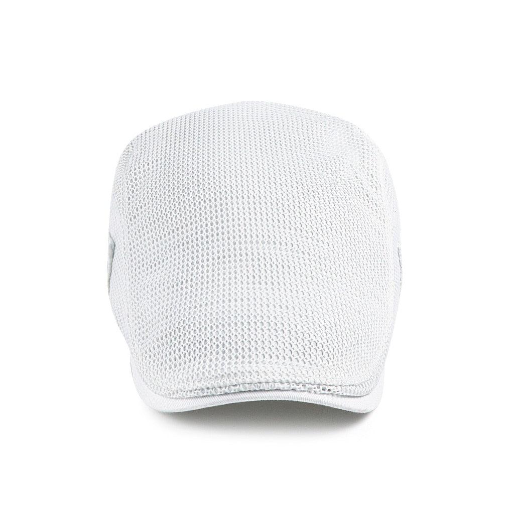 Men's flat cap by Mivoza Deutschland with breathable mesh ventilation, casual cotton design, and adjustable fit.