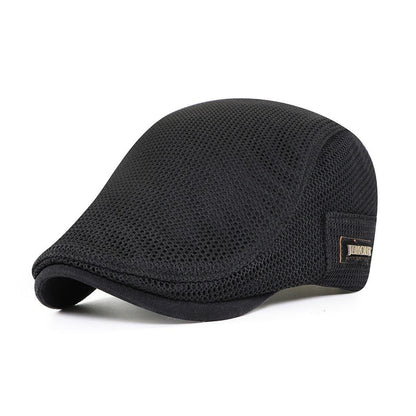 Men's flat cap by Mivoza Deutschland with breathable mesh ventilation, casual cotton design, adjustable fit, suitable for home and outdoor wear.