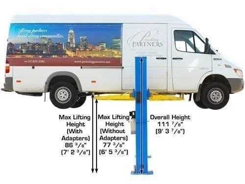 Casavibeo 10,000 lb capacity commercial-grade baseplate lift with sturdy metal construction and safety features.