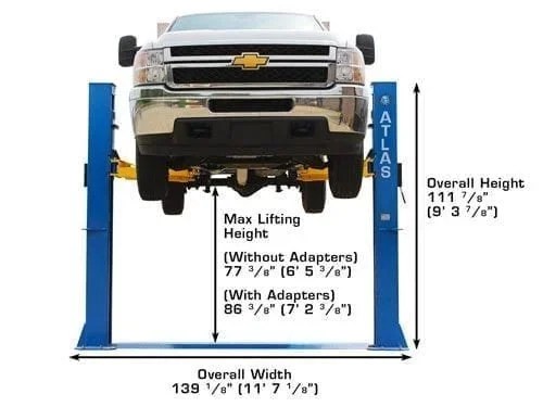 Casavibeo 10,000 lb capacity commercial-grade baseplate lift showing sturdy steel construction and industrial design.