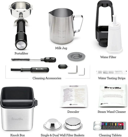 Casavibeo Breville Oracle Touch espresso machine with digital display and stainless steel finish.