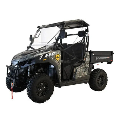 Massimo Motorr Sports T-Boss 550F UTV with rugged design and off-road tires, featuring a compact build and durable exterior.
