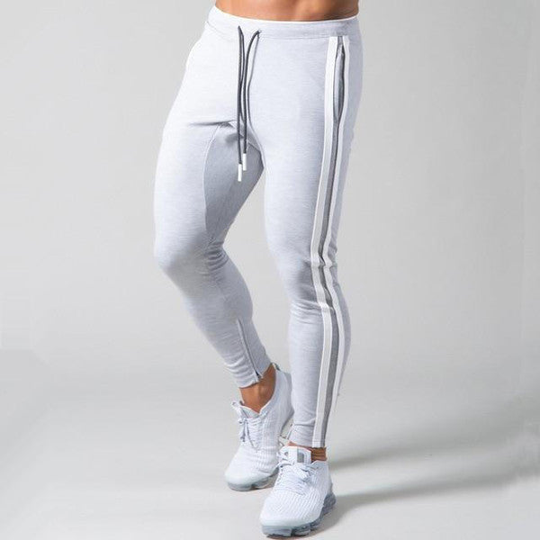 Belro slim-fit banded joggers in black, featuring a tapered design and comfortable waistband, perfect for casual wear.