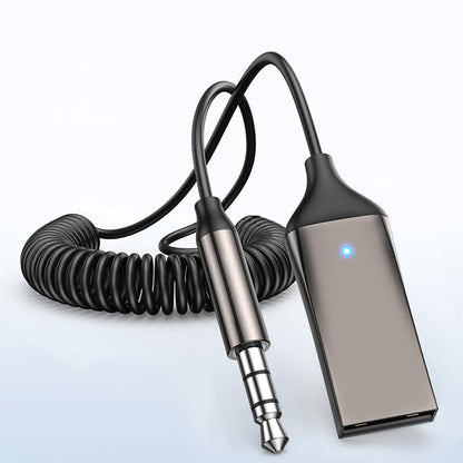 Belro Bluetooth Aux Adapter for audio devices, compact electronic accessory with dual connectors and LED indicator for wireless streaming