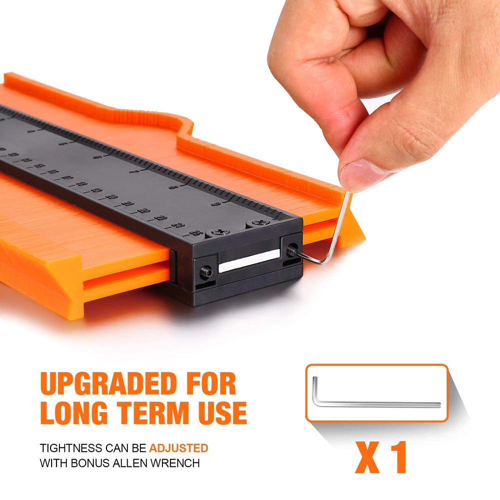Belro contouring gauge measuring tool with adjustable arms for precise measurements in hardware and construction projects.