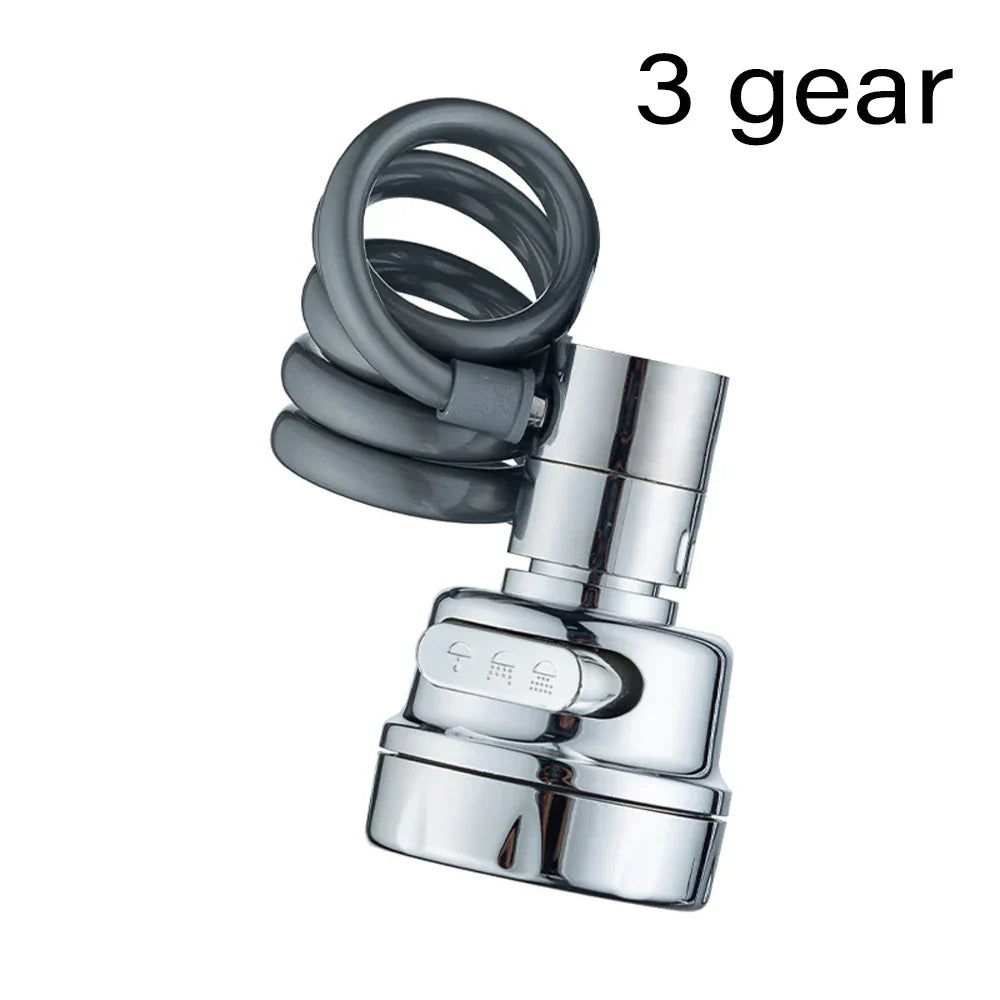Belro faucet extender tool, adjustable hardware for increasing faucet height, shown attached to a bathroom sink faucet.