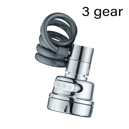 Belro faucet extender tool, adjustable hardware for increasing faucet height, shown attached to a bathroom sink faucet.