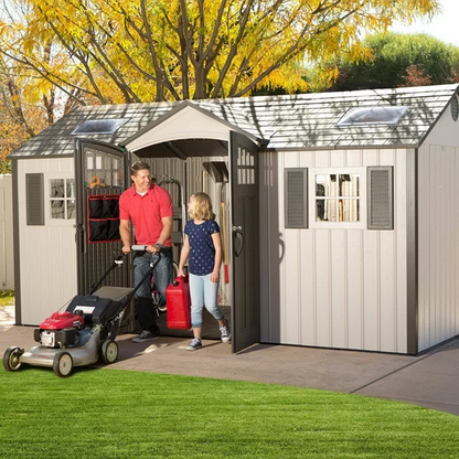 Casavibeo Lifetime 15ft x 8ft side entry shed with durable construction and side door, ideal for outdoor storage.