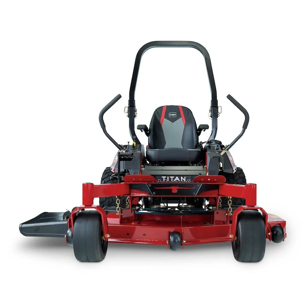 Casavibeo Toro Titan Max 60-inch IronForged deck zero turn riding mower with 26HP V-twin engine and dual hydrostatic transmission.