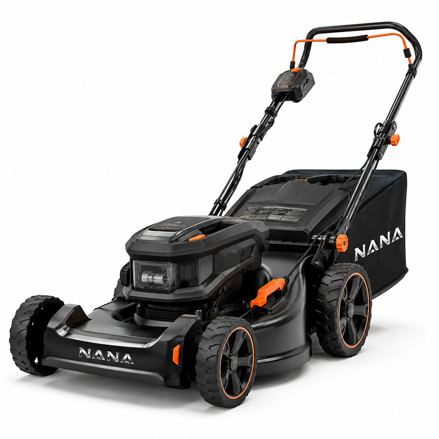 Casavibeo Nana Hardware MowForce 40V cordless lawn mower with walk-behind design and adjustable cutting height.
