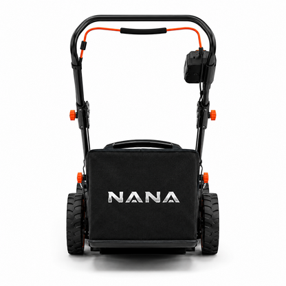 Casavibeo Nana Hardware MowForce 40V cordless lawn mower with walk-behind design and adjustable cutting height.
