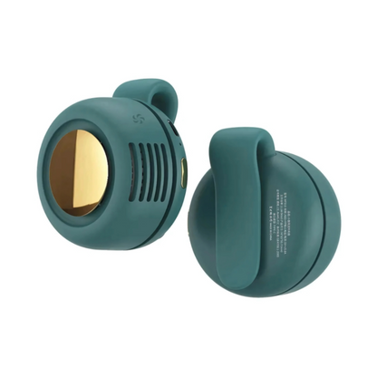 DecorsDeluxe portable bladeless neck fan, mini wearable USB rechargeable cooling fan worn around the neck for hands-free cooling.