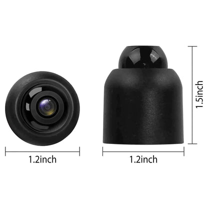 Small wireless security camera by BowLift with HD night vision, capturing clear night-time surveillance in a compact design.