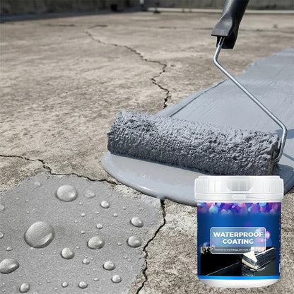 Mivoza Deutschland waterproof sealant applied to wall corner, sealing and protecting walls, roofs, and facades for a permanent bond.