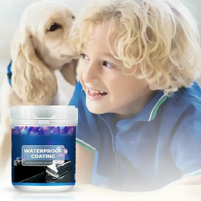 Mivoza Deutschland waterproof sealant applied to wall and roof surfaces for durable, permanent protection in home and garden maintenance.
