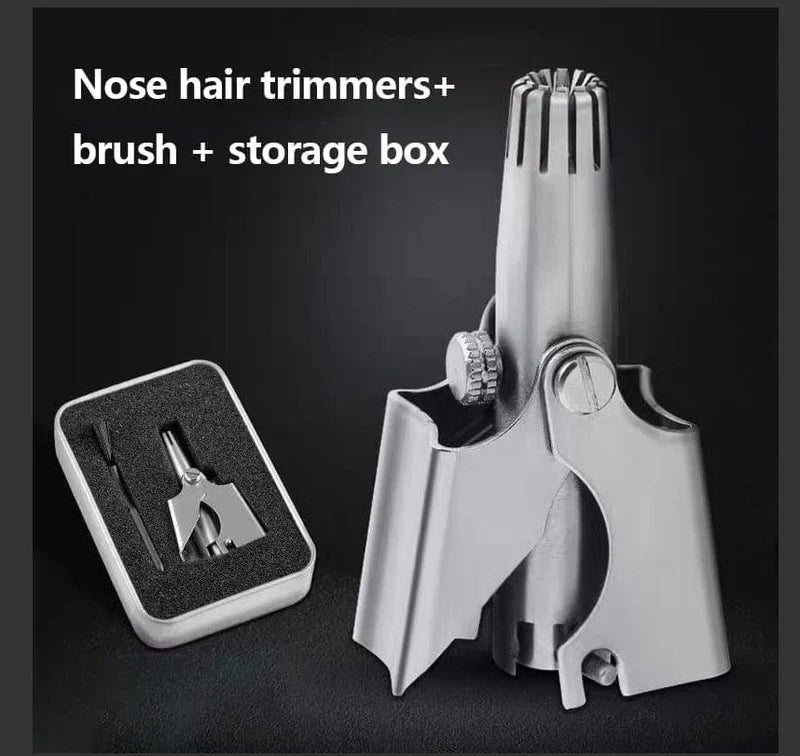 Belro stainless steel manual nose hair trimmer for men, washable and portable personal care appliance for nose and ear hair grooming.