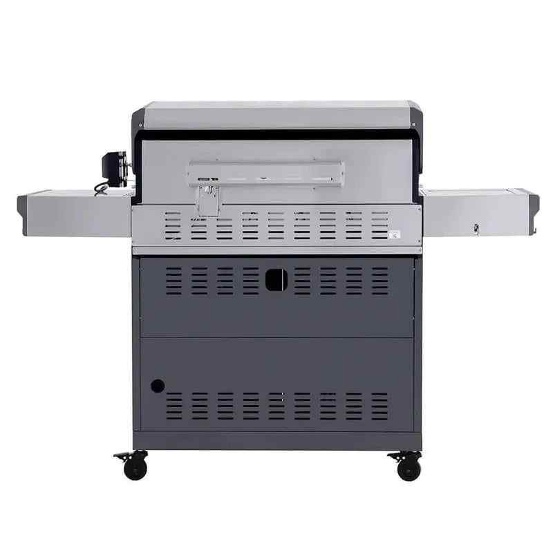 Casavibeo Monument Grills Eminence 605 stainless natural/propane gas grill with multiple burners and a spacious cooking surface.
