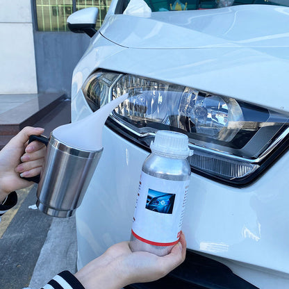 Belro headlight restoration kit with LED lights, featuring tools and materials for cleaning and restoring vehicle headlights.