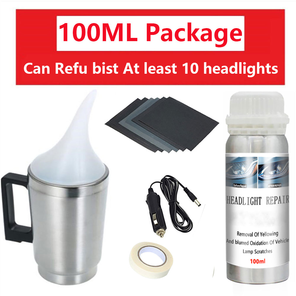 Belro headlight restoration kit with LED lights, featuring a sleek electronic device for restoring and improving headlight clarity.