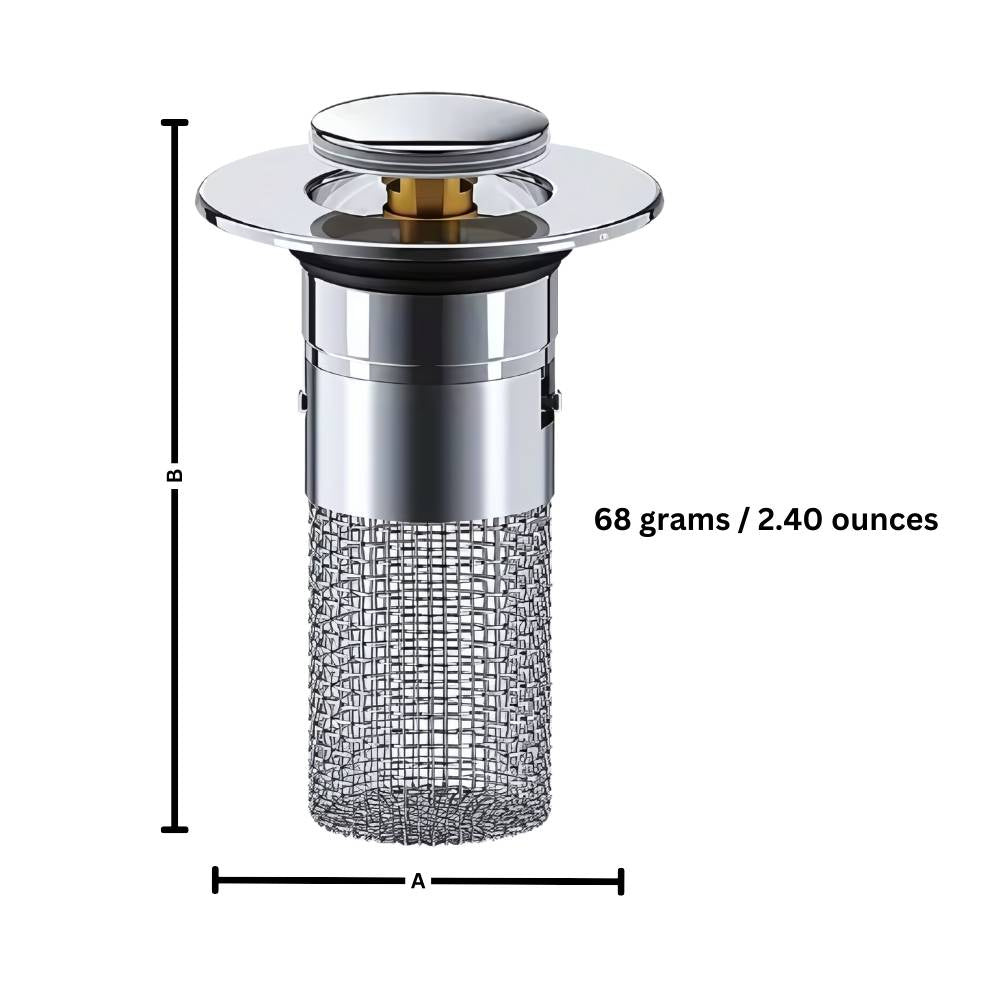Belro bathroom sink drain stopper with odor isolation feature and pop-up mechanism, designed for easy installation and effective drainage.