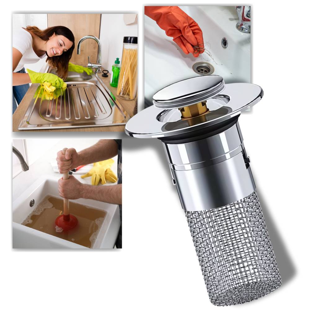 Belro bathroom sink drain stopper with odor isolation feature, designed for easy installation and effective water sealing.