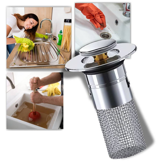 Belro bathroom sink drain stopper with odor isolation feature, designed for easy installation and effective water sealing.