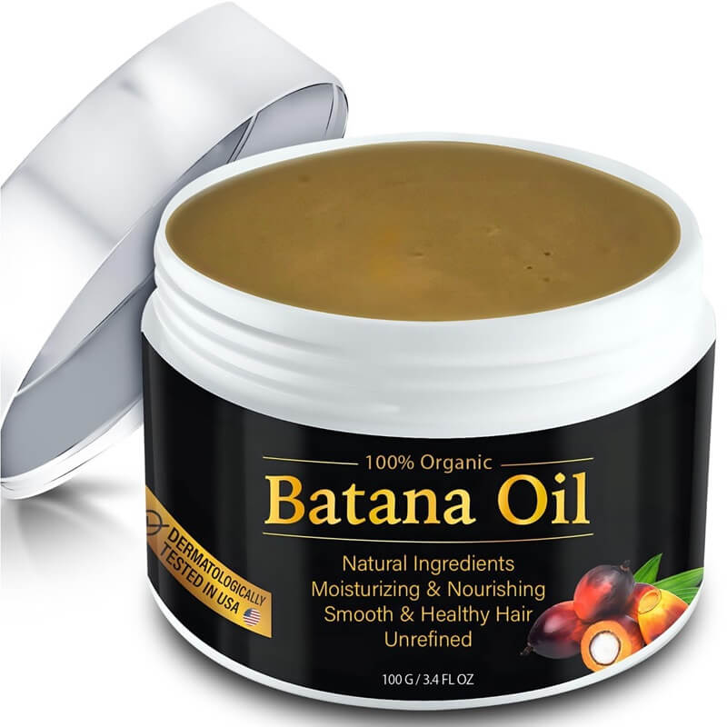 Belro organic raw Batana oil bottle for hair growth and preventing hair loss, shown with natural packaging and dropper.