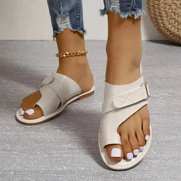 Belro women's orthopedic bunion correction leather sandals showing supportive design and comfortable footbed.