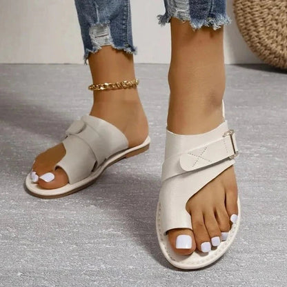 Belro women's orthopedic bunion correction leather sandals showing supportive design and comfortable footbed.