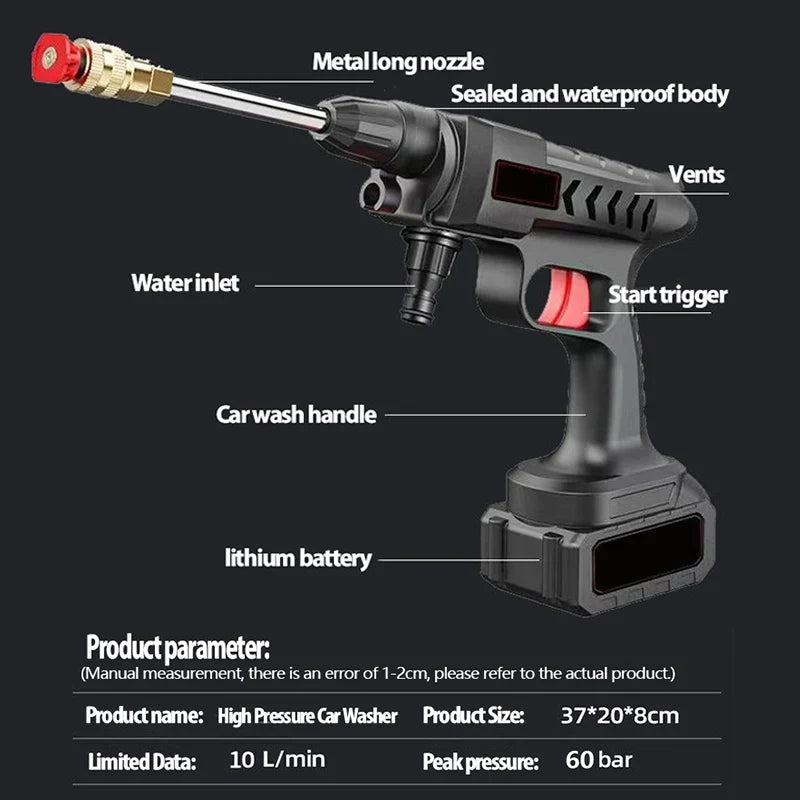 Men's high pressure water gun for car wash by Belro, with a sleek design and durable trigger for effective cleaning.