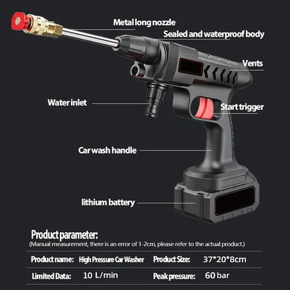 Men's high pressure water gun for car wash by Belro, with a sleek design and durable trigger for effective cleaning.