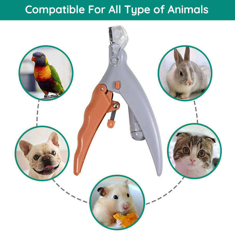 Belro dog nail clipper with quick sensors, featuring ergonomic design and safety guard for gentle grooming of pet's nails.