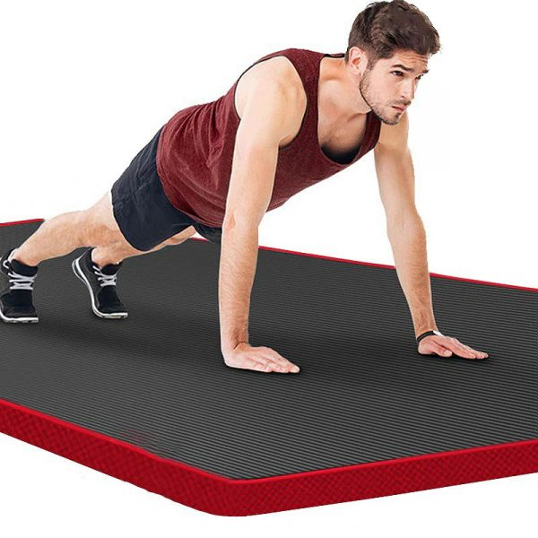 Belro men's high density fitness yoga mat with non-slip surface, ideal for gym and home exercise routines.