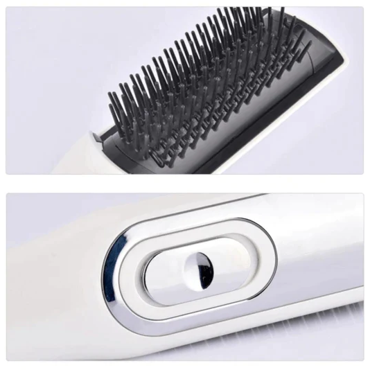 Belro professional hair regrowth laser comb for men, showing the sleek black device with laser treatment slots.