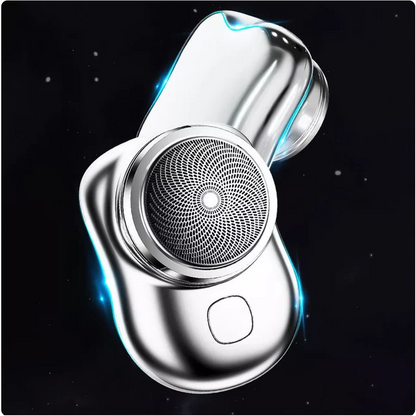 Belro mini-shave portable electric razor for personal grooming, compact handheld shaver with sleek design and dual blades.