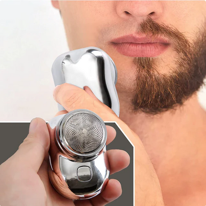 Belro mini-shave portable electric razor, compact personal care appliance with a sleek design for on-the-go grooming.