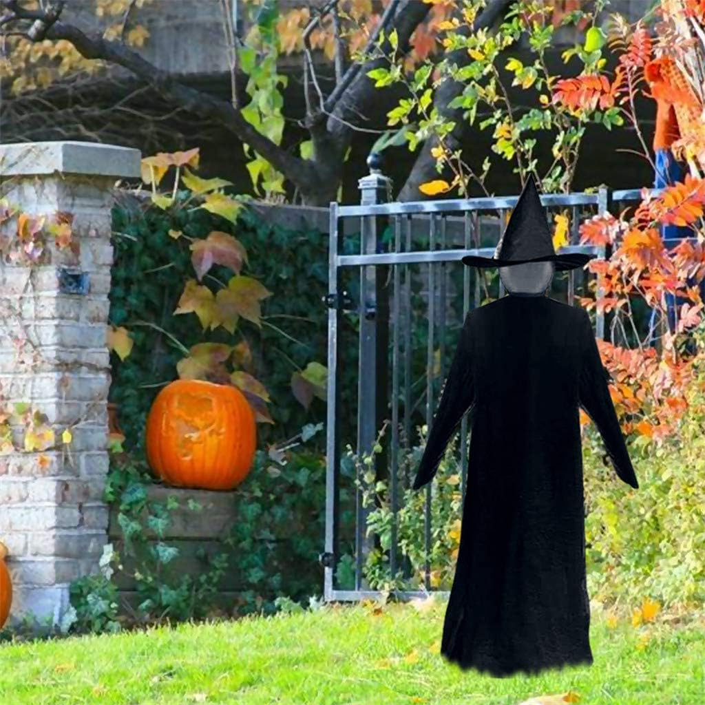 Belro Lighted Halloween Witch Stake, outdoor Halloween decor featuring a spooky witch figure with lights for men’s costume display.