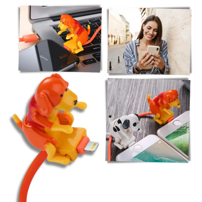 Belro humping dog fast charger cable for electronics, featuring a playful dog design and durable power and charging connection.