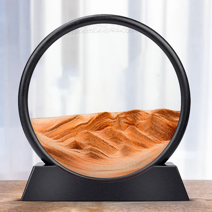 Belro Moving Sea Sand Art toy with colorful sand flowing inside a glass container, creating mesmerizing patterns.