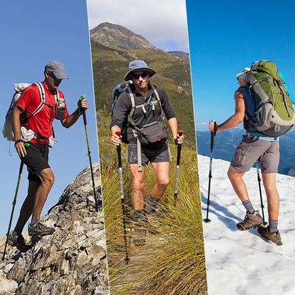 Belro Survival System walking stick for outdoor use, with ergonomic handle and sturdy design for outdoor adventures.