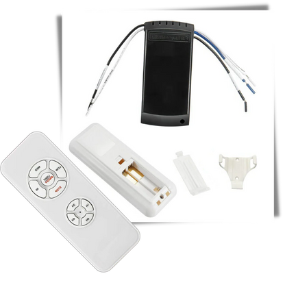Belro universal fan remote control with buttons for power, speed, and mode, designed for electronic fans.