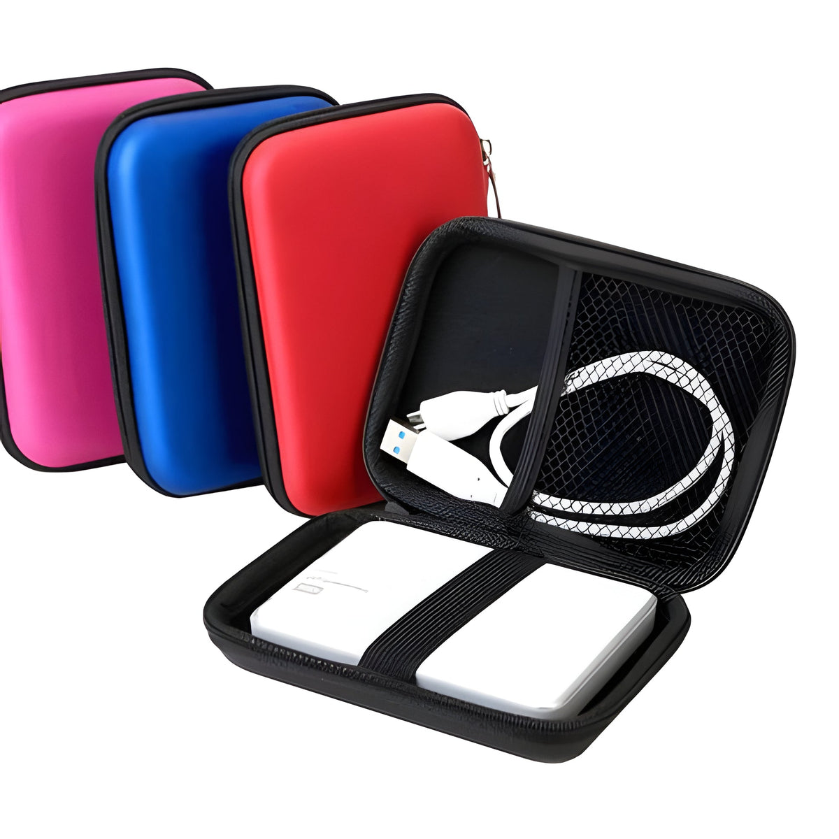 Belro external USB hard drive storage bag for electronics and computer storage, with padded compartments and secure zipper.