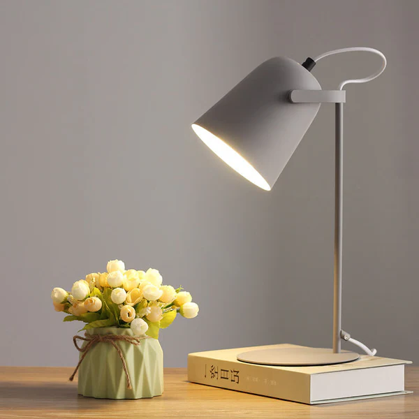 Belro Nordic Macaron color creative iron bucket desk lamp with light table design, modern electronics lighting for workspace.