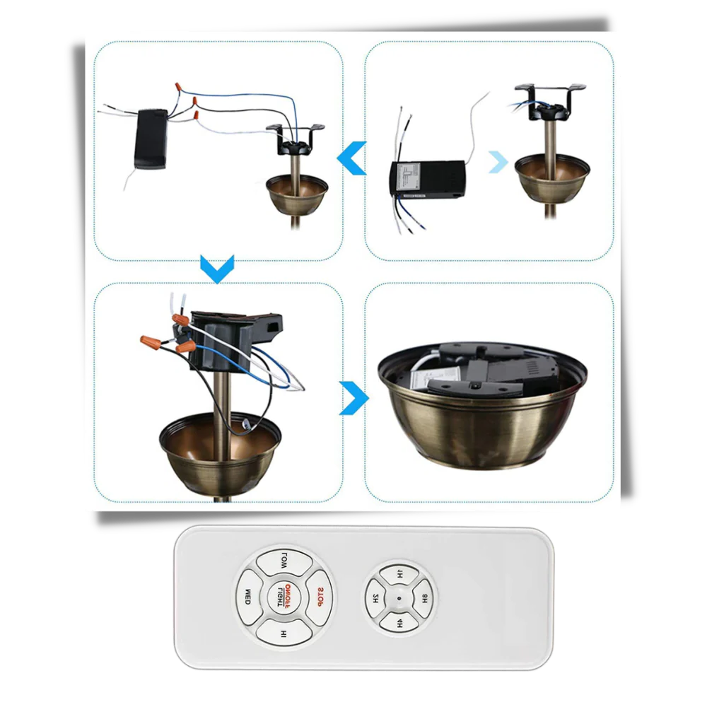 Belro universal fan remote control with buttons, designed for easy operation of electronic fans.