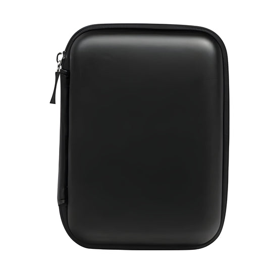 Belro external USB hard drive storage bag for electronics and computer storage, black protective case with zipper and compact design.