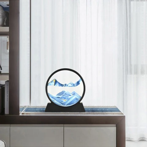 Belro Moving Sea Sand Art toy with flowing colorful sand in a clear container, designed for engaging sensory play and relaxation.