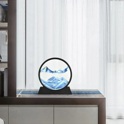 Belro Moving Sea Sand Art toy with flowing colorful sand in a clear container, designed for engaging sensory play and relaxation.