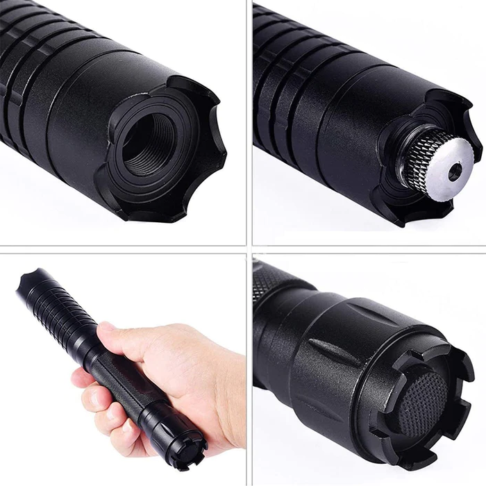 Belro Burning Blue High-Power Tactical Laser Torch, military-grade flashlight with bright blue laser beam and durable design.