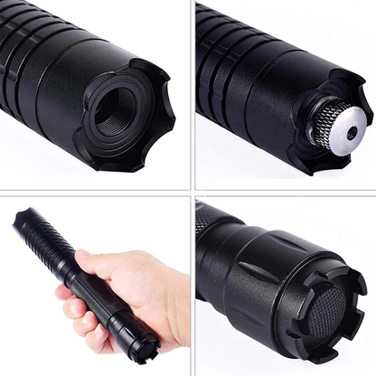 Belro Burning Blue High-Power Tactical Laser Torch, military-grade flashlight with bright blue laser beam and durable design.