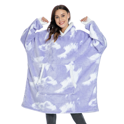 Belro Giant Blanket Hoodie in rainwear style, cozy oversized clothing with soft fabric and hood for comfortable outdoor wear